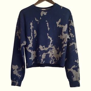 Upcycled Tie-Dyed & Paint Spackled Sweatshirt